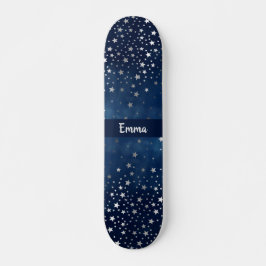 Skate Estrelas de prata caindo personalizadas celestiais