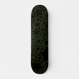 Skate Estrelas, Estrelas, Estrelas - Verde limão