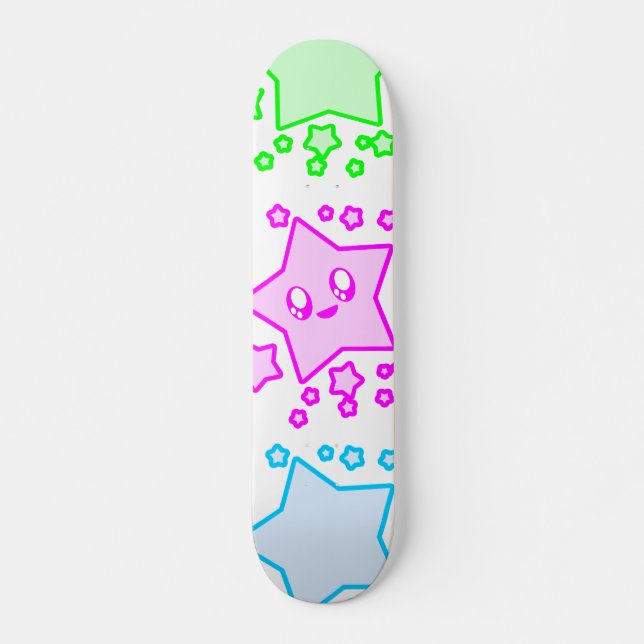 SKATE ESTRELAS KAWAII ESPAÇO FELIZ ROSTO (Frente)