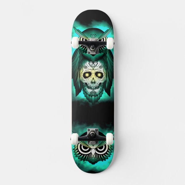 SKATE ETHNIC GREEN OWL SKULL (Frente)