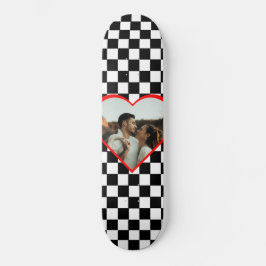 Skate Eu adoro o meu namorada Romântico Branco e Negro S