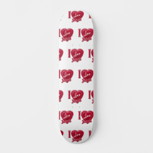 Skate Eu Amo Jesus Coração Vermelho