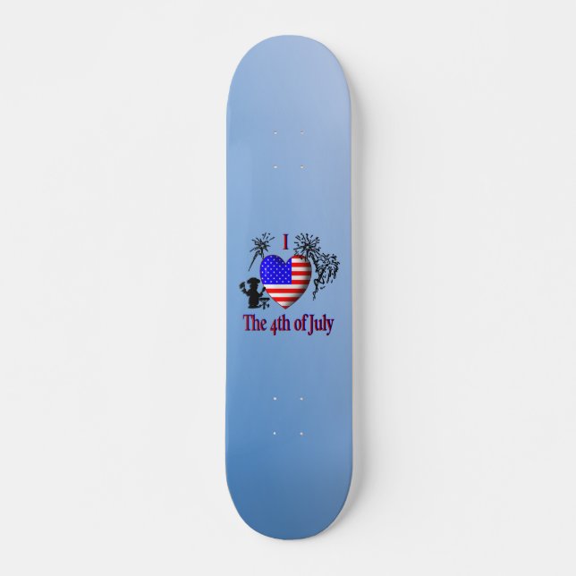 Skate Eu Amo o 4 de Julho (Frente)