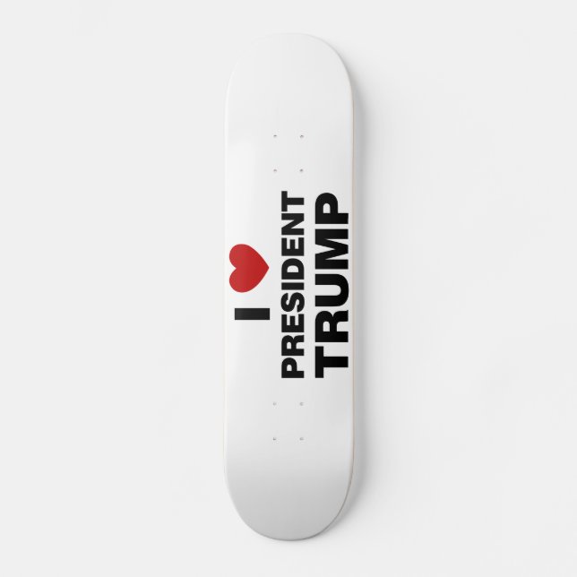 Skate Eu Amo o Presidente Trump Heart (Frente)