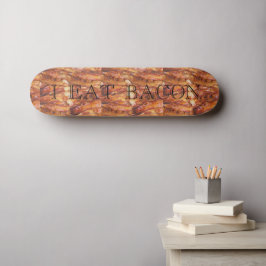 Skate Eu Comi Texto Bacon com Fundo