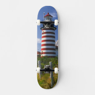 Skate EUA, Maine, Lubec. Farol West Quoddy Head