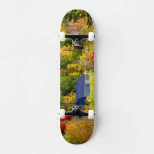 Skate EUA, Vermont. Folhagem de outono ao longo da rodov