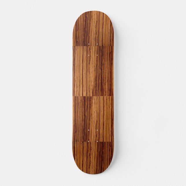 Skate Executivo do Woodgrain do Zebrawood do falso (Frente)