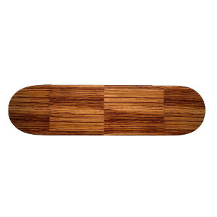 Skate Executivo do Woodgrain do Zebrawood do falso