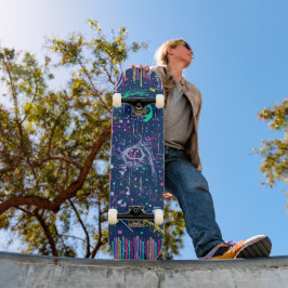 Skate Explorador Ousado: Maximalismo Abstrato