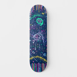 Skate Explorador Ousado: Maximalismo Abstrato 