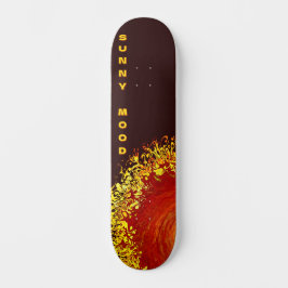 Skate explosão solar amarelo laranja marrom abstrato per