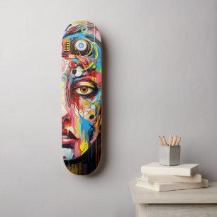 Skate Expressionismo Colorido Enfrentado Feminino