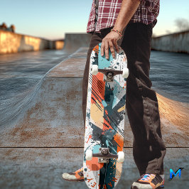 Skate Expressionista Abstrato - Arte Moderna Ousada 