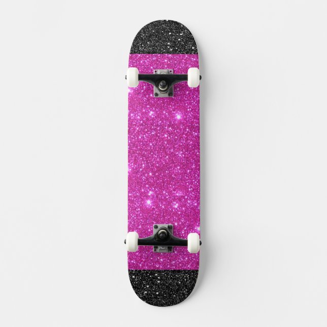 Skate Faísca rosa com Estrela Negra termina Meninas skat (Frente)