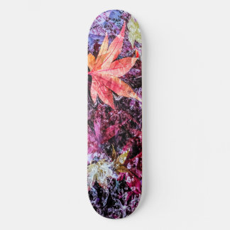 Skate Fallen Maple Leaves in Water Abstract Planner