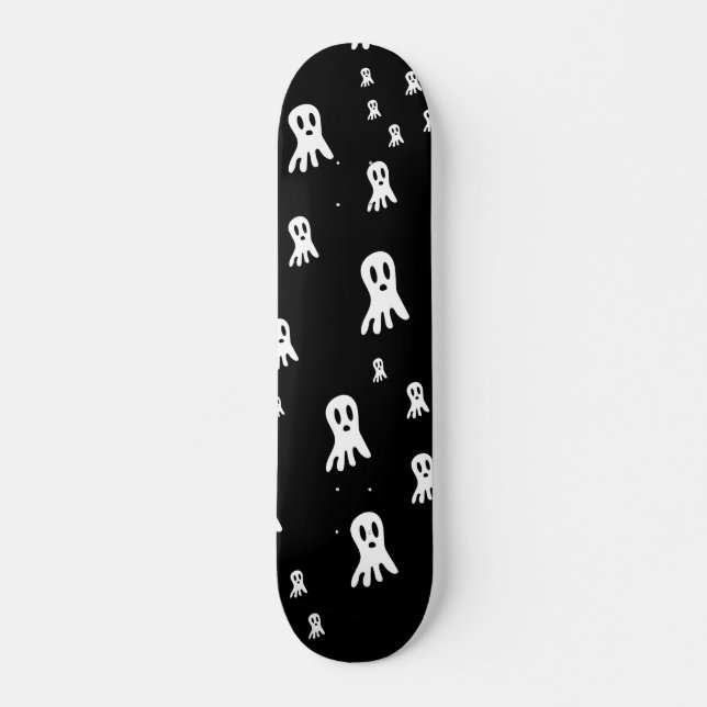 Skate Fantasmas Sombrios de Halloween  (Frente)