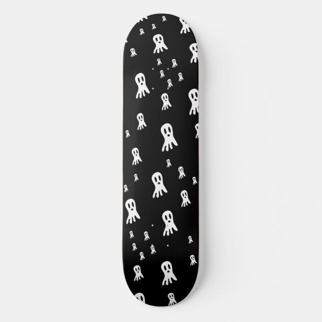 Skate Fantasmas Sombrios de Halloween  (Frente)