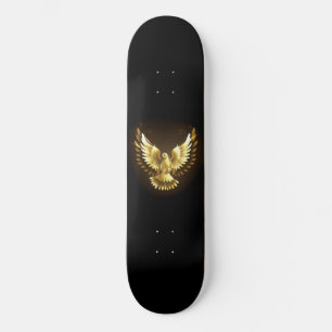 Skate Faux Gold Foil Peace Dove em Preto