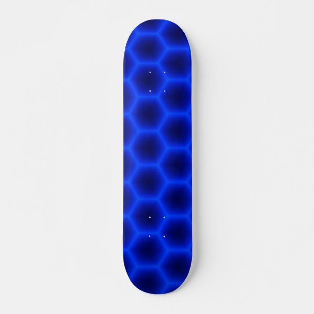 Skate Favo de mel 3D azul (Frente)