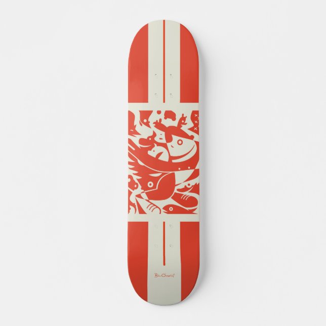 Skate Fazenda de animais, vermelho (Frente)