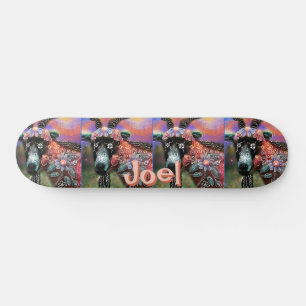Skate Fazenda De Capim Floral Whimsical Personalizada