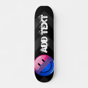Skate Feliz Bandeira do Orgulho da Bissexualidade Glossy