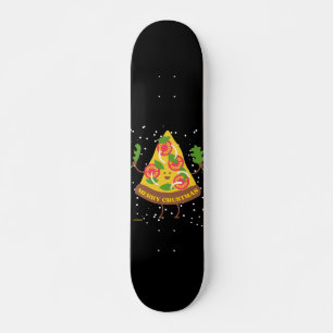 Skate FELIZ CRUSTMAS pizza de natal engraçada