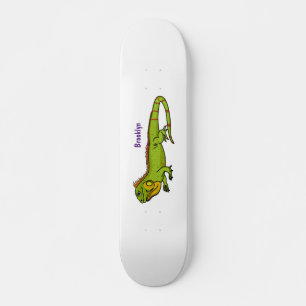 Skate Feliz desenho da iguana verde