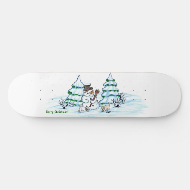 Skate Feliz Natal! Neve com Cat e Puppy (Horz)