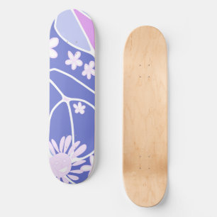 Skate Feliz Neuro-Arte Floral - Gradiente Roxo