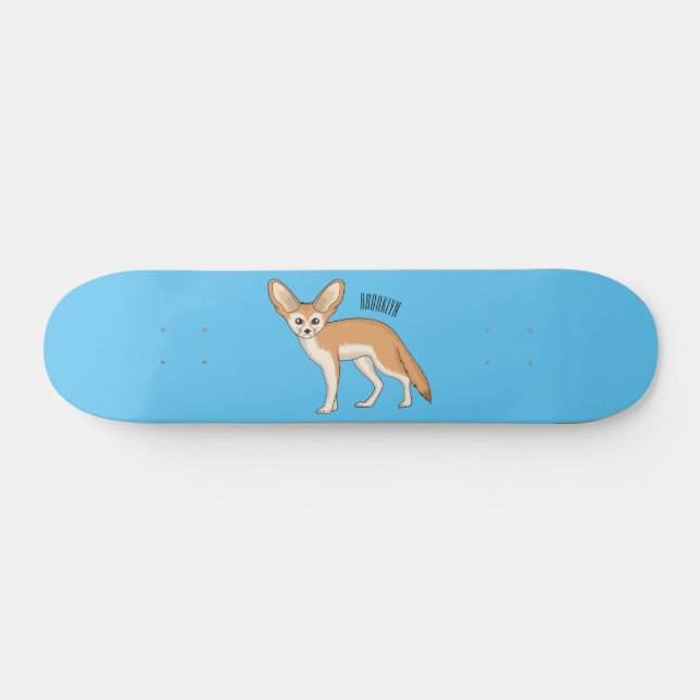 Skate Fennec fox cartoon illustration (Horz)