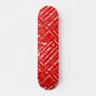 Skate Férias de Natal, padrão de Natal, inverno