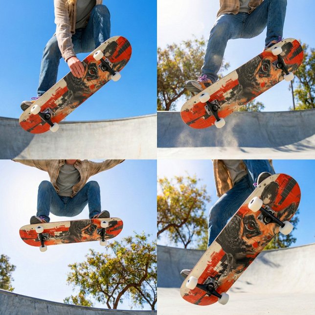 Skate "Fetch" Bulldog Francês 7 3/4" (Action-ready Fetch skateboard deck with bold dog graphic, perfect for street and park riding.)