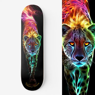 Skate Fiery Cheetah brilhando Legal estilo