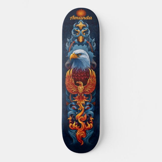 Skate Fiery Phoenix Bird (Frente)