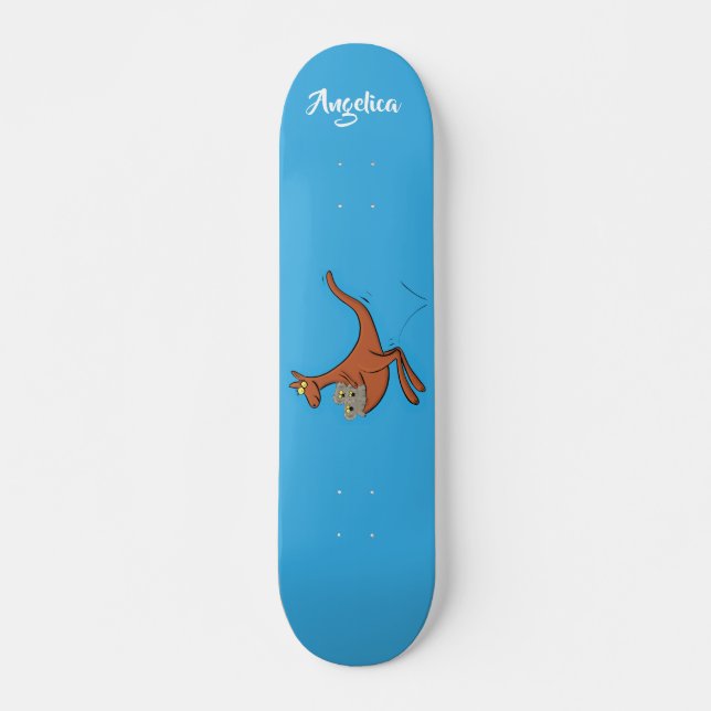 Skate Figura de desenho animado de canguru e koalas (Frente)