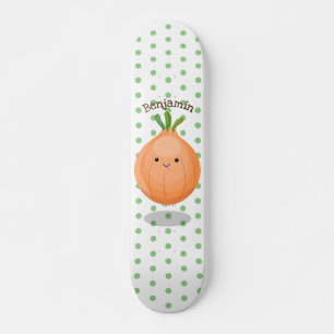 Skate Figura de desenho animado verde de cebola castanho