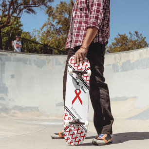 Skate Fita Padrão Vermelha por Kenneth Yoncich