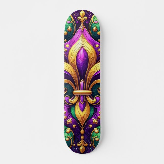 Skate fleur de lis mardi gras (Frente)