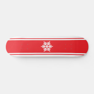 Skate Floco de neve com faixas brancas brilhantes