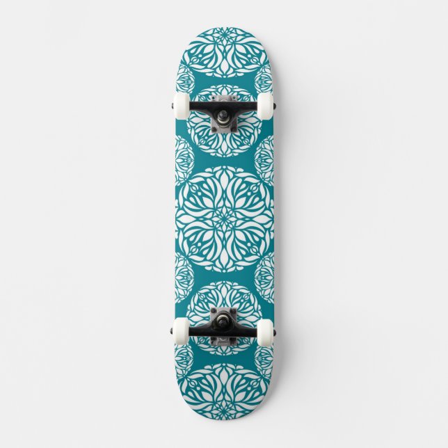 Skate Floco de neve floral do inverno (Frente)