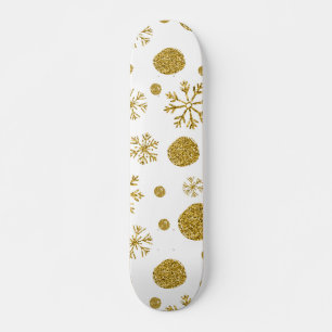 Skate Flocos de Neve Dourados 1