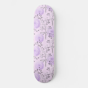 Skate Flor Botânica Floral Colorida Roxa