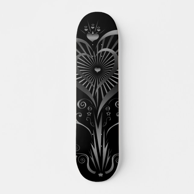 Skate Flor Cardíaca - Prata (Frente)