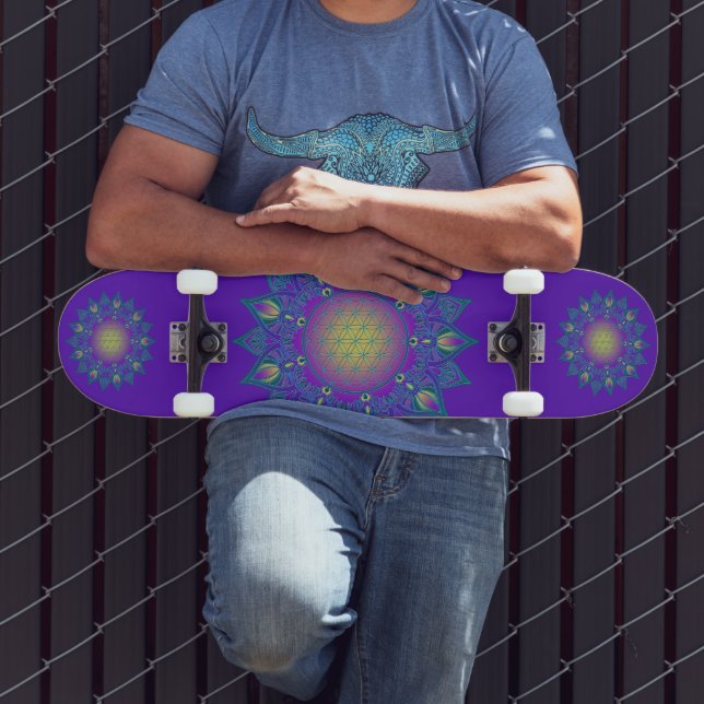 Skate Flor Da Vida - Índia Mandala 3 (Ao ar livre 3)