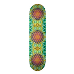 Skate Flor da vida - ouro - fractal 2