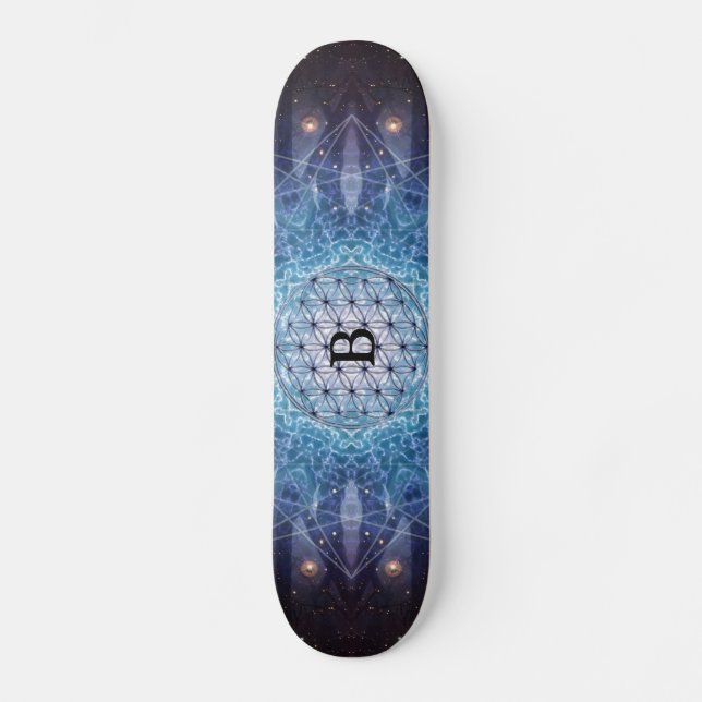 Skate Flor da vida/presente espiritual personalizado (Frente)
