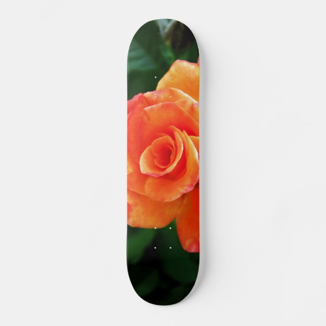 Skate Flor de rosa laranja (Frente)