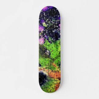 Skate Flor e folhas, envelhecidas em mosaico esculpido